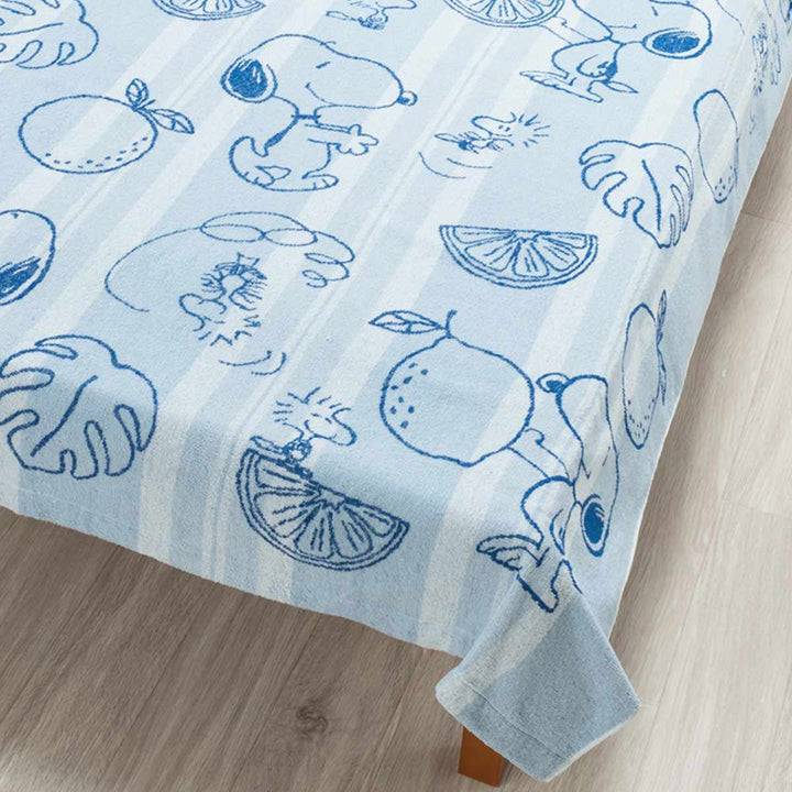 西川タオルケットシングルPEANUTSスヌーピービタミンフルーツ綿100％ジャガード織