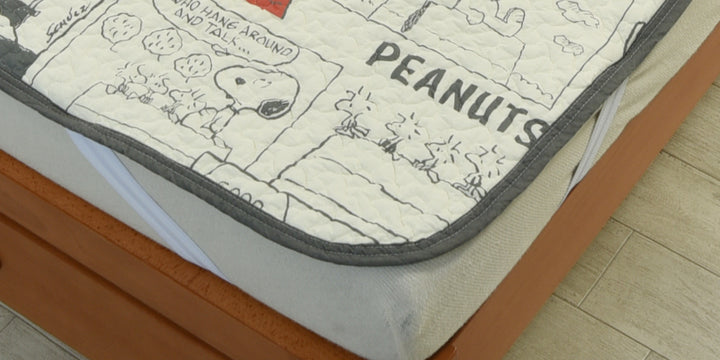 西川敷パッドシングルドッグハウスPEANUTSスヌーピー洗濯機可