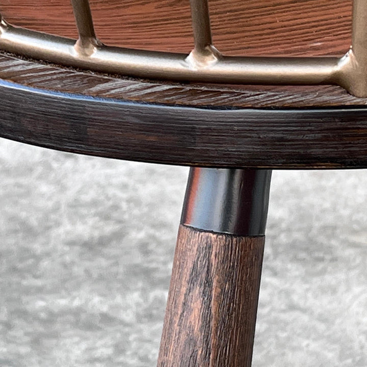 ダイニングチェア肘付き背もたれシャープ座面高42.5cm