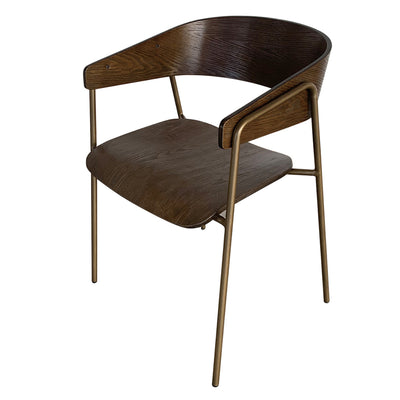 ダイニングチェア 肘付き 背もたれ 天然木 座面高44.5cm