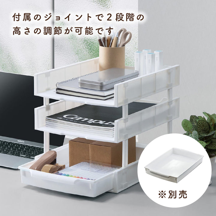 書類トレーユースフルA4ラック6個入りホワイト