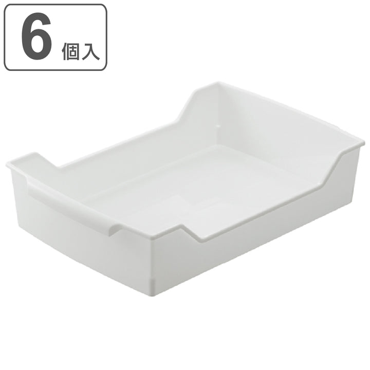 書類トレーユースフルA4トレー深型6個入りホワイト
