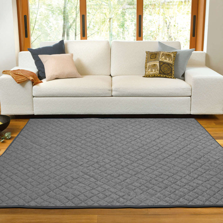 ラグふんわり洗えるニットラグ約130×185cmウレタン10mm