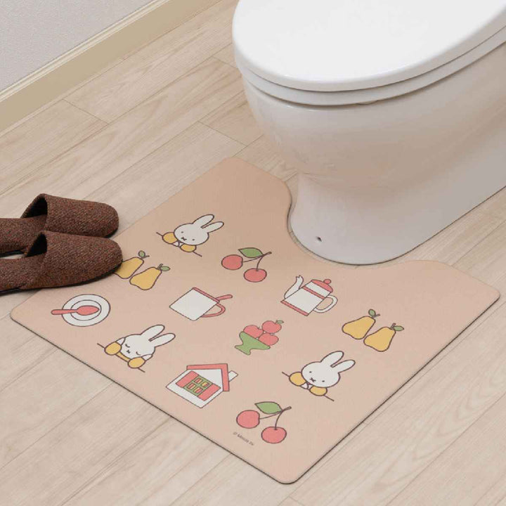 トイレマット拭けるミッフィーお手入れ簡単PVC55×60cm