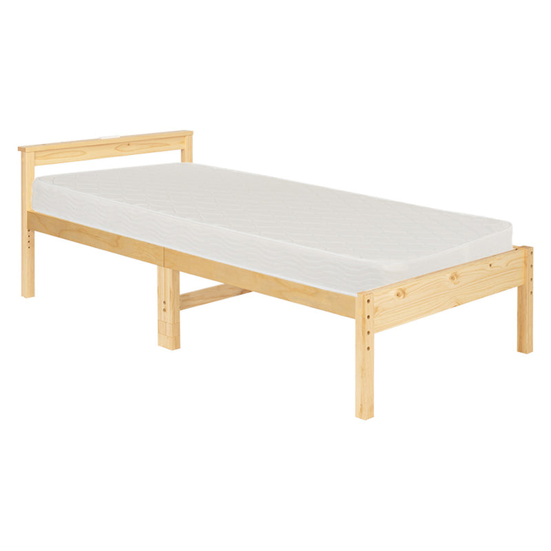 ベッド シングル ボンネルコイルマットレス付き ホワイト ds-2472973