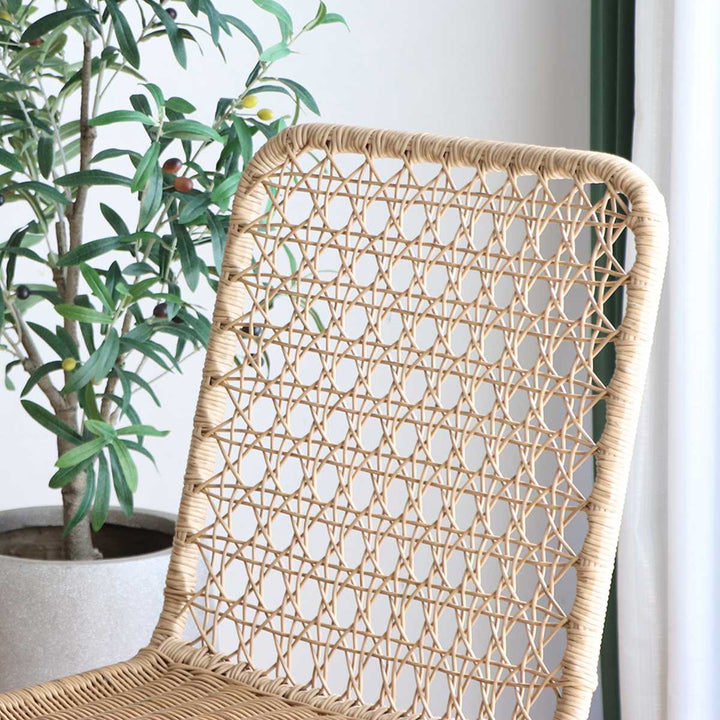 リゾネアダイニングチェア座面高44cmラタン調軽量