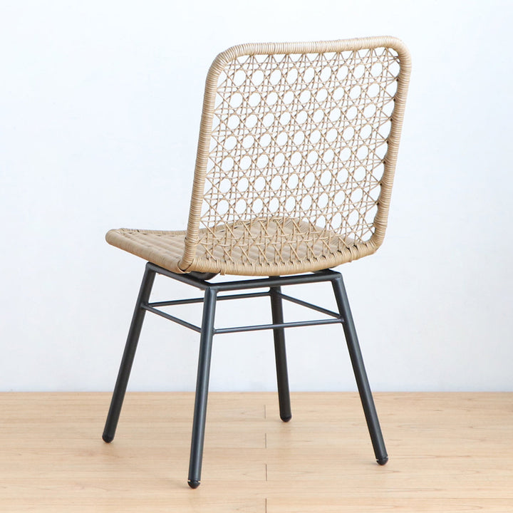 リゾネアダイニングチェア座面高44cmラタン調軽量