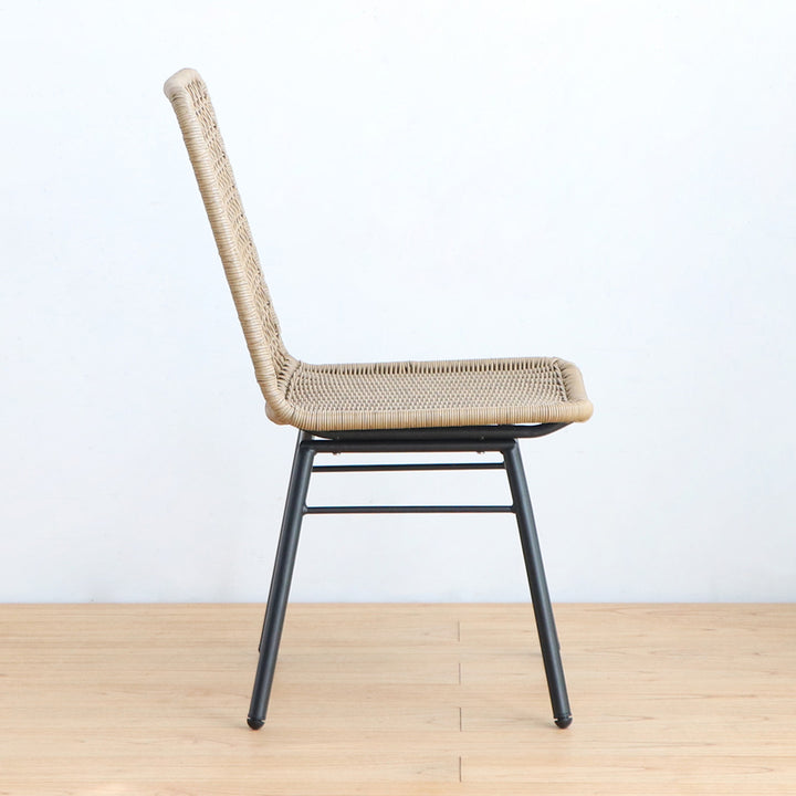 リゾネアダイニングチェア座面高44cmラタン調軽量