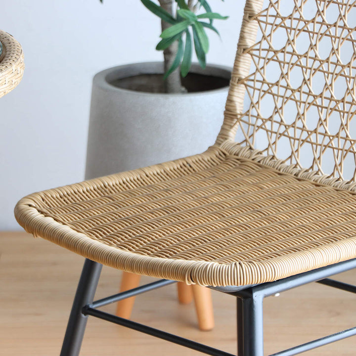 リゾネアダイニングチェア座面高44cmラタン調軽量