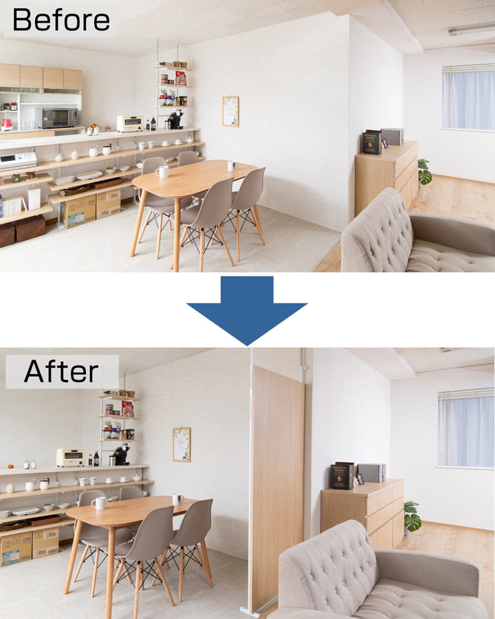 パーテーション突っ張りパネルタイプ幅90cm間仕切りマリンナチュラル日本製