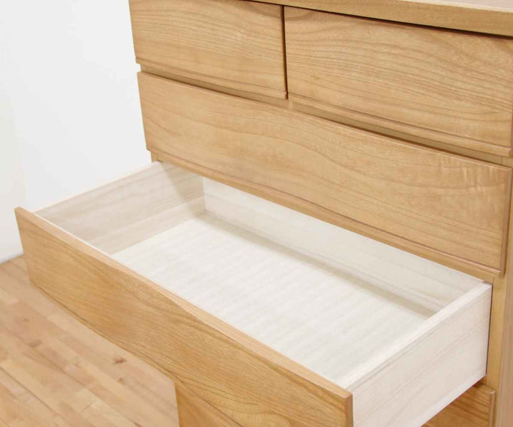 桐たんす6段モダンデザイン桐詞日本製約幅102cm