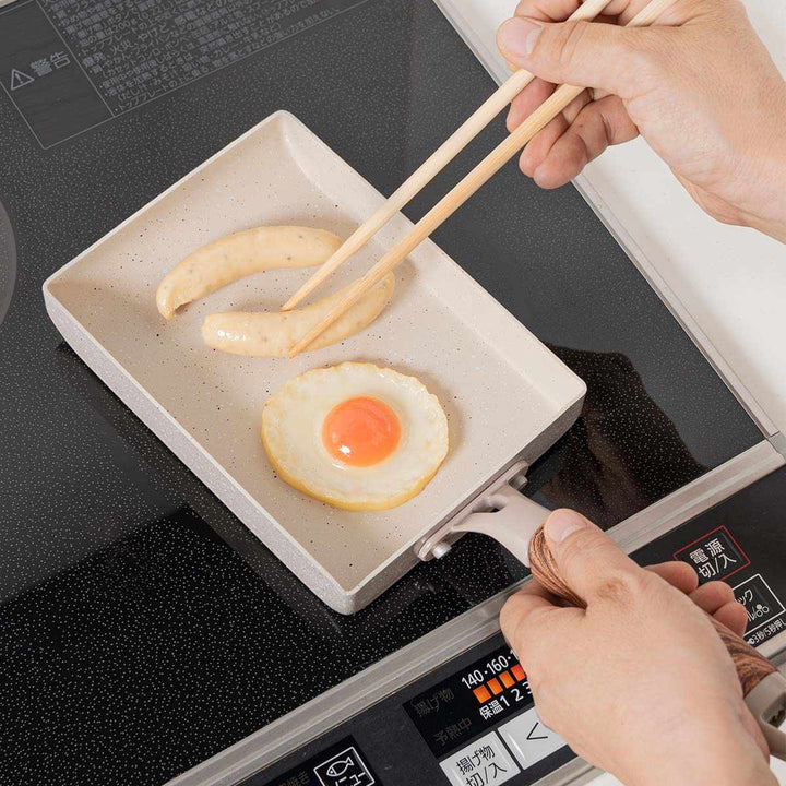 玉子焼き器13×18cmIH対応ナチュルストーン