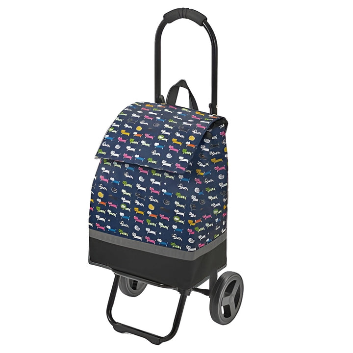 ショッピングカートネコ柄折りたたみ軽い買い物中