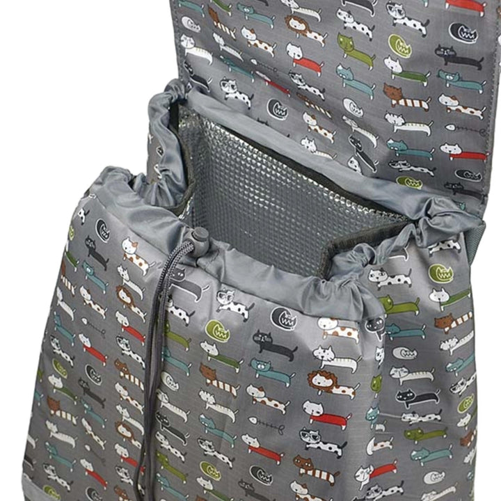 ショッピングカートネコ柄折りたたみ軽い買い物中