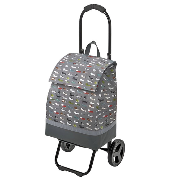 ショッピングカートネコ柄折りたたみ軽い買い物中