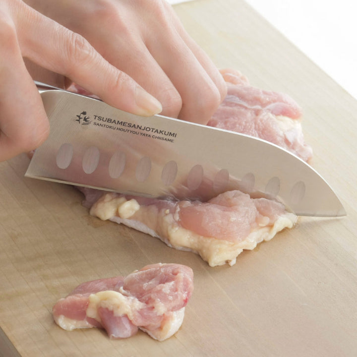 小三徳包丁15cm匠日本製燕三条ディンプル付きやや小さめ