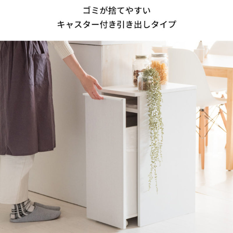 ゴミ箱 木製 45L 引出し式 ドロワーダストボックス