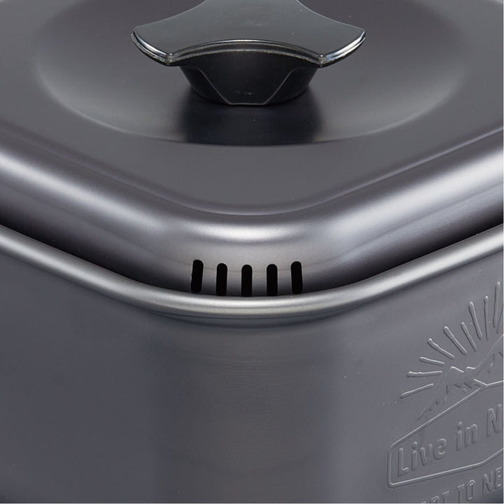 アルミ鍋アルミ製角形ラーメンクッカーLIVENATURE