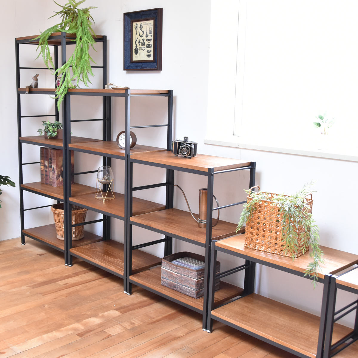 オープンラック 2段 ヴィンテージ調 天然木棚板 幅90cm – ハウジー