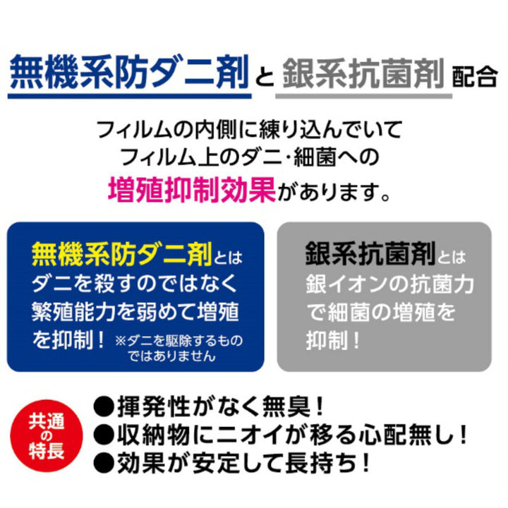 布団圧縮袋防ダニ銀抗菌ふとん圧縮パックM2枚入スティック掃除機対応