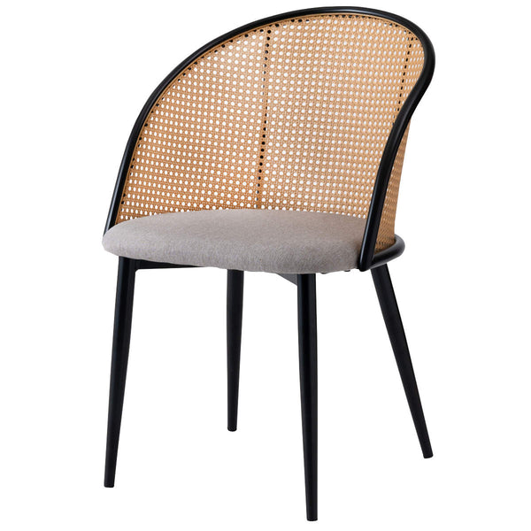 ダイニングチェアラタン調セミサークル座面高46cm