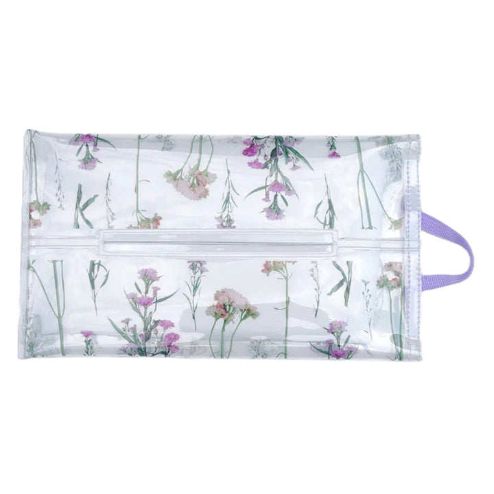 ティッシュケースクラルテソフトパッククリア花吊り下げ