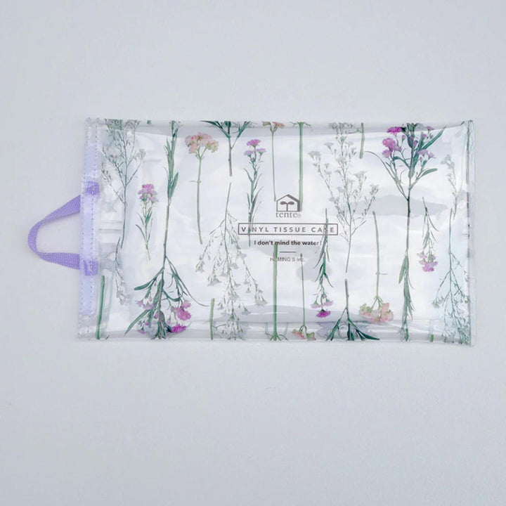 ティッシュケースクラルテソフトパッククリア花吊り下げ