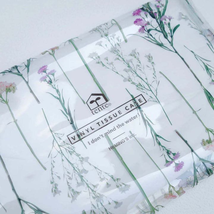 ティッシュケースクラルテソフトパッククリア花吊り下げ