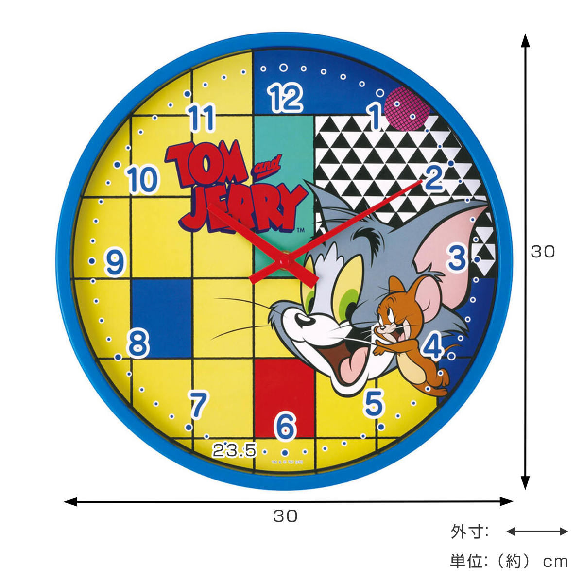 トム イラストオーダー 掛け時計 トムとジェリー TOON 直径30cm キャラクター – ハウジー