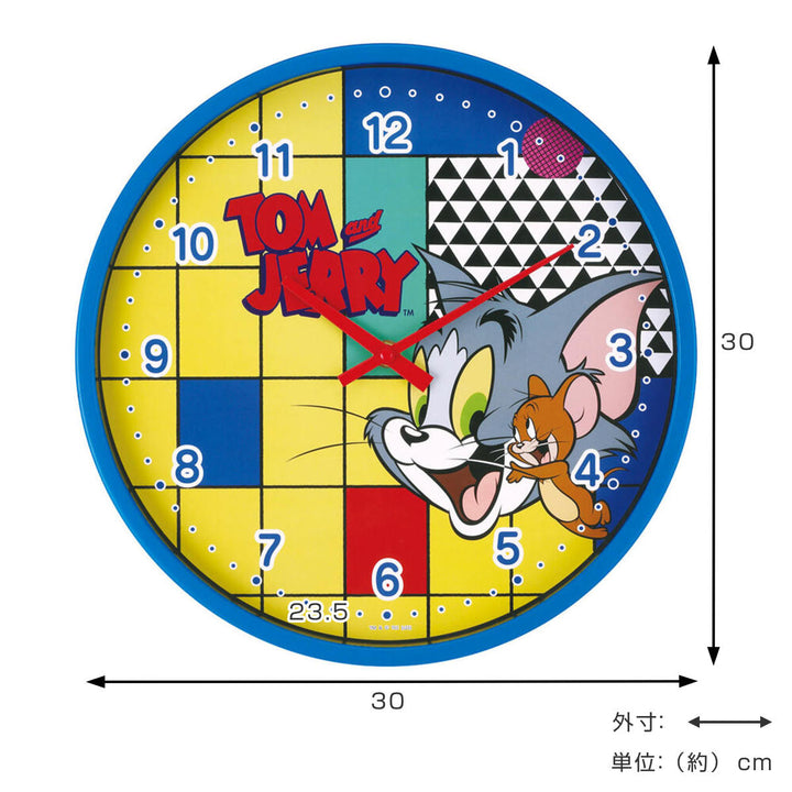 掛け時計トムとジェリーTOON直径30cmキャラクター