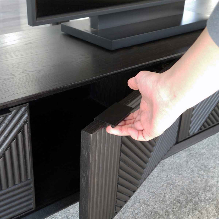 テレビ台ローボード溝彫りデザインHAS幅180cm