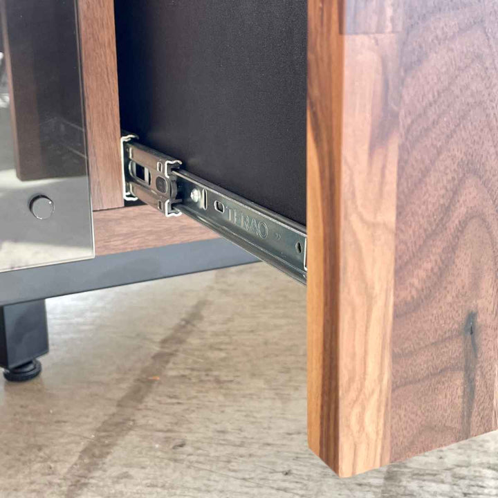 テレビ台ローボードヴィンテージ調ダークガラス扉日本製幅170cm