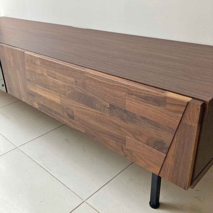 テレビ台ローボードヴィンテージ調ダークガラス扉日本製幅170cm