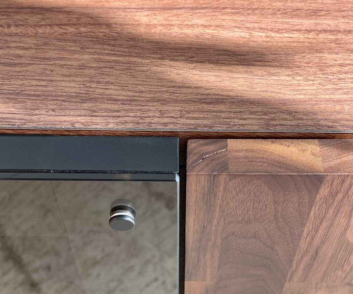 テレビ台ローボードヴィンテージ調ダークガラス扉日本製幅170cm