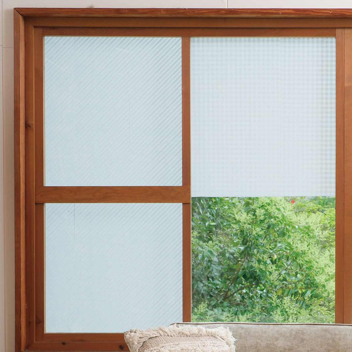 リメイクシート窓用mtCASAshade白ストライプ白ギンガムチェック23cm×3mカビ防止剤配合