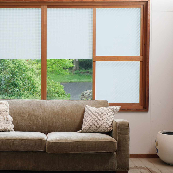 リメイクシート窓用mtCASAshade白ストライプ白ギンガムチェック23cm×3mカビ防止剤配合