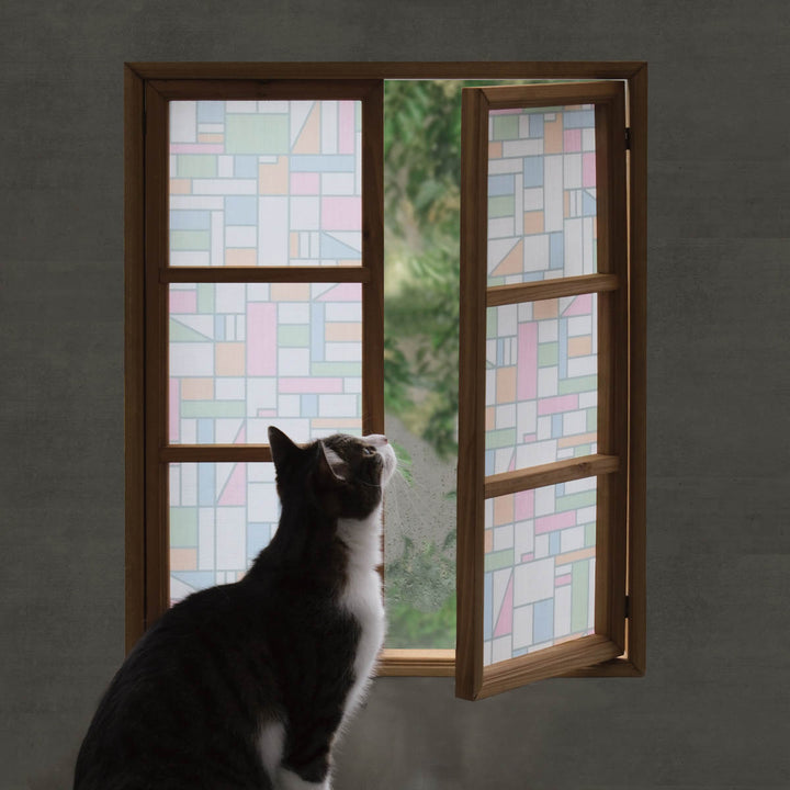 リメイクシート窓用mtCASAshade幾何学タイルチョガッポ23cm×3mカビ防止剤配合