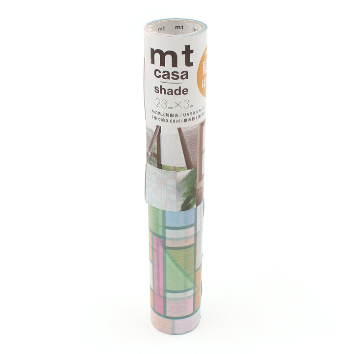 リメイクシート窓用mtCASAshade幾何学タイルチョガッポ23cm×3mカビ防止剤配合
