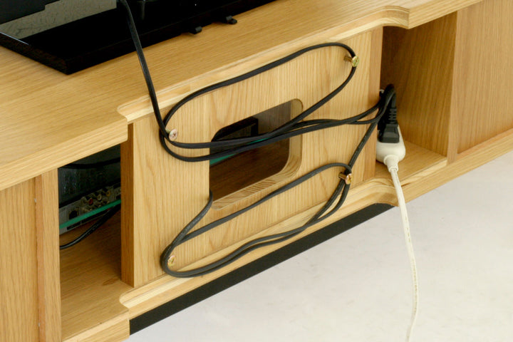 テレビボードヴィンテージ調オーク無垢材鋸目デザイン幅210cm