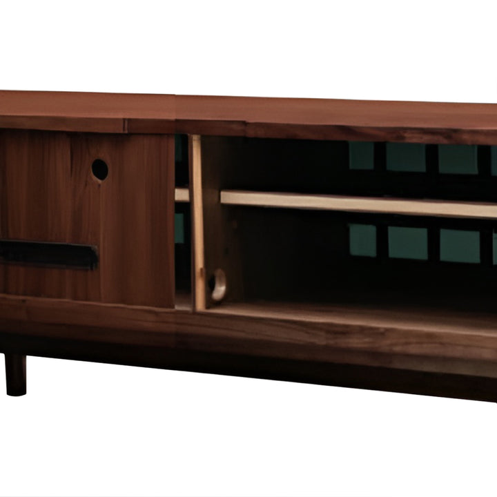 テレビボード和モダン格子デザイン幅180cmウォールナット