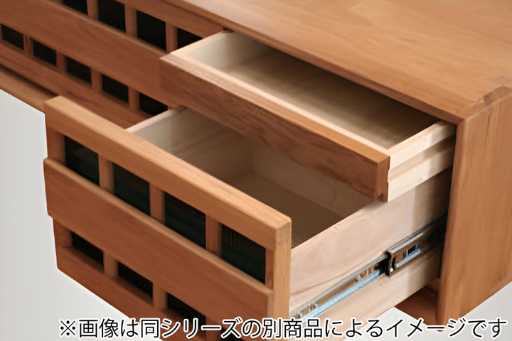 テレビボード和モダン格子デザイン幅180cmウォールナット