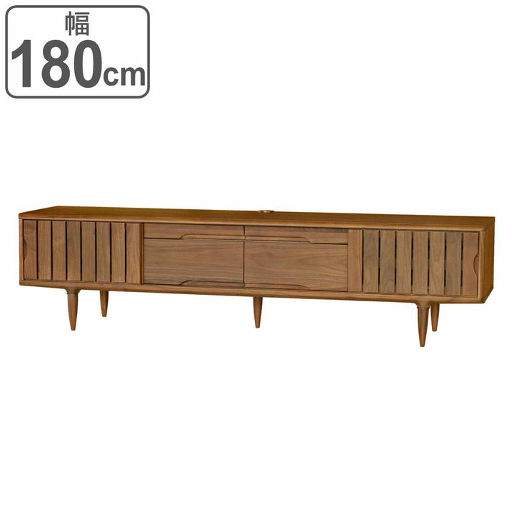 テレビボード縦格子デザインウォールナット突板KISSUI幅180cm