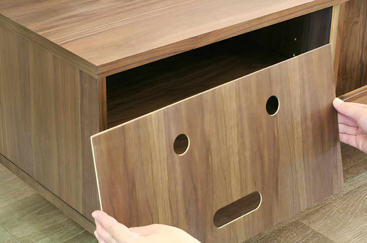 テレビボード縦格子デザインウォールナット突板KISSUI幅180cm