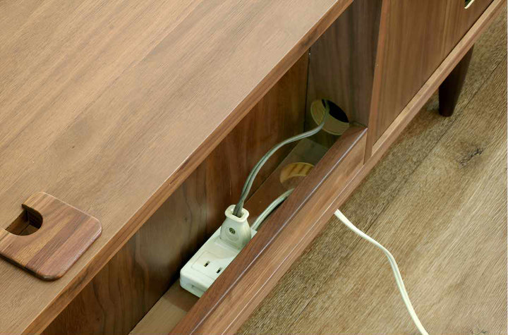 テレビボード縦格子デザインウォールナット突板KISSUI幅150cm