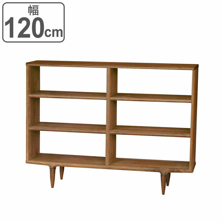 オープンシェルフ3段2列ウォールナット突板KISSUI幅120cm