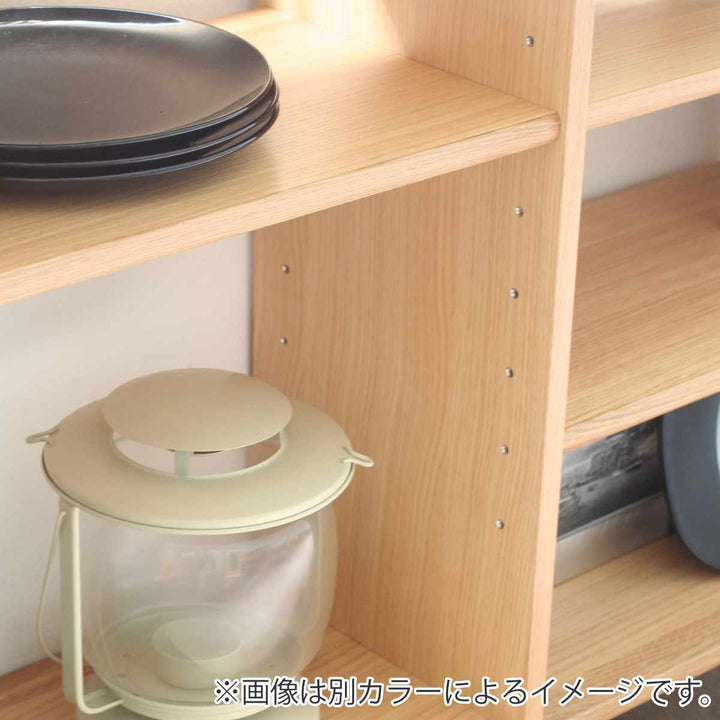オープンシェルフ3段2列ウォールナット突板KISSUI幅120cm