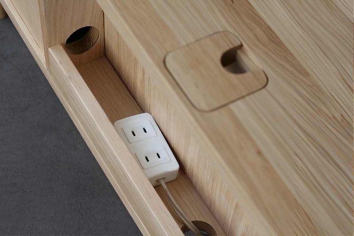 テレビボード縦格子デザインオーク無垢材KISSUI幅180cm