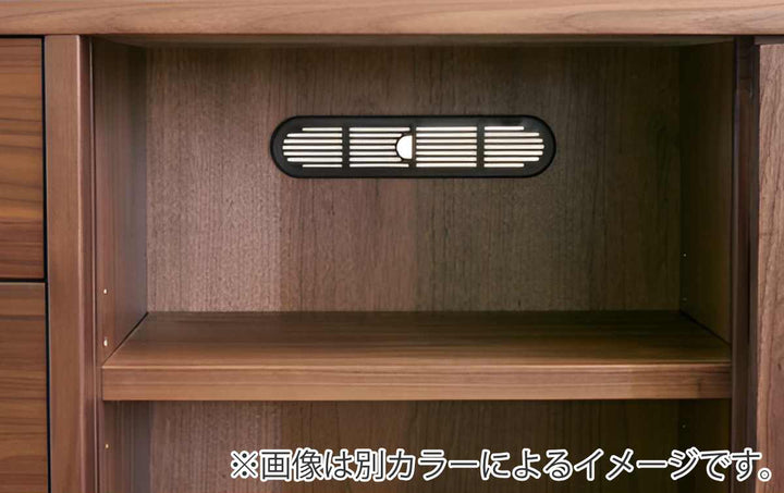 サイドボード縦格子デザインオーク無垢材KISSUI幅120cm