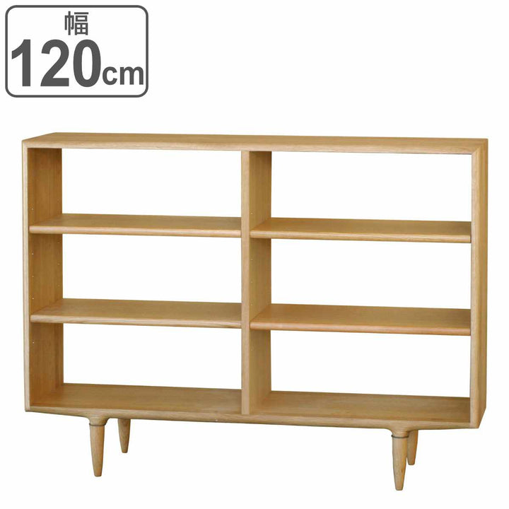 オープンシェルフ3段2列オーク無垢材KISSUI幅120cm