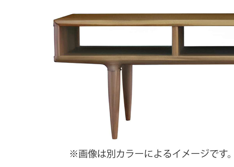 センターテーブル引き出し付オーク無垢材KISSUI幅120cm